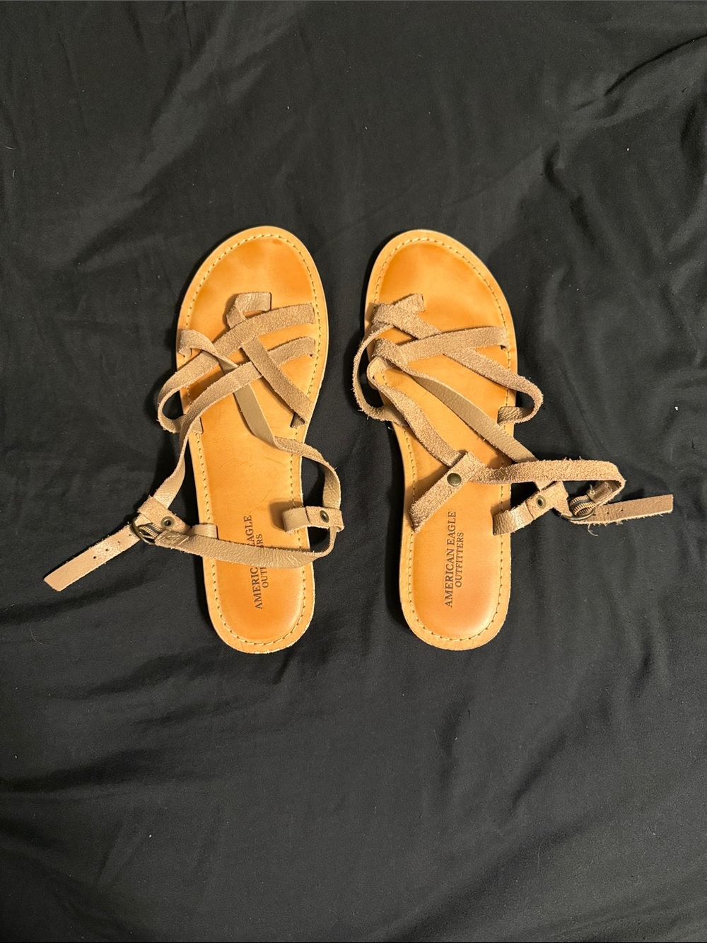 American Eagle Outfitters Tan Suede Strappy Women's Sandals